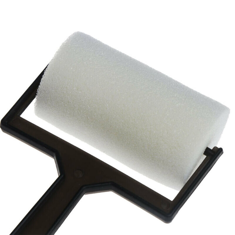 6 buah alat kerajinan spons kuas Roller cat alat Kerajinan sikat spons putih alat kerajinan perlengkapan dekoratif sikat rol