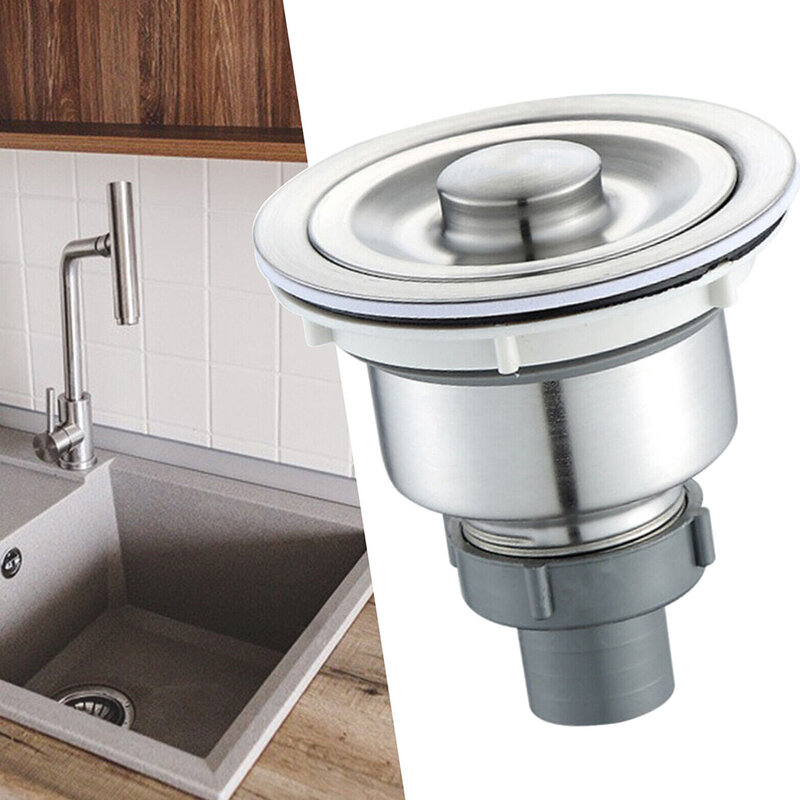 1 Pcs Universal Stainless Steel Basin Core Basin Drain Filter Hair Catcher Sink Waste Strainer Bathtub Stopper Bathroom Tool