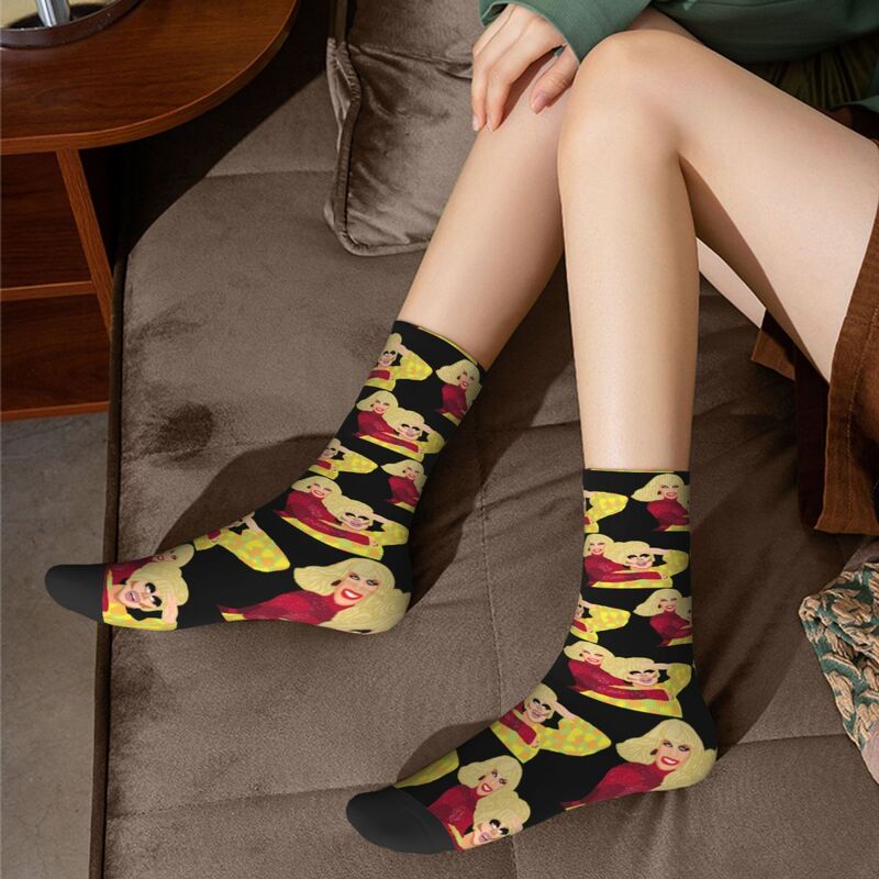Trixie und Katya Socken Harajuku Schweiß absorbierende Strümpfe die ganze Saison lang Socken Zubehör für Männer Frau Geschenke