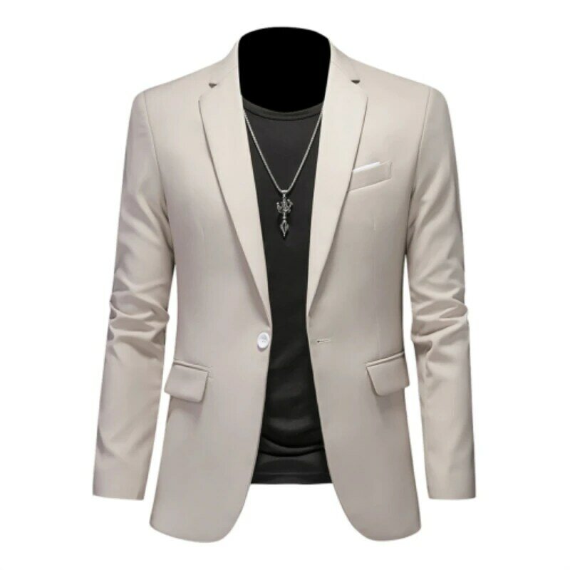 15-color boutique fashion suit 6XL men's slim groom wedding suit jacket business office suit casual solid color suit jacket