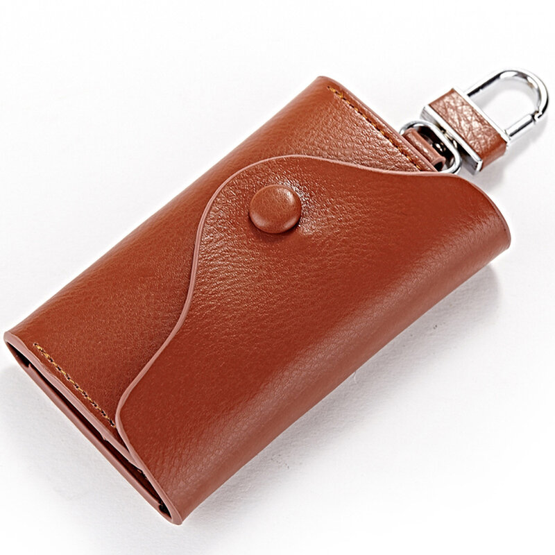 Genuine Leather Key Wallet Men Key Organizer Split Leather Car Key Case Women Card Holder Unisex KeyChain Wallet