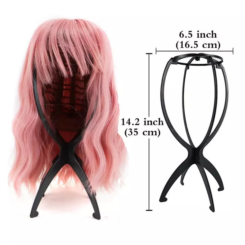 Wig Stands Plastic Hat Display Wig Head Holders Wig Hanger For Multiple Wigs 17x34Cm Portable Folding Wig Stand 1pcs Wig Holder