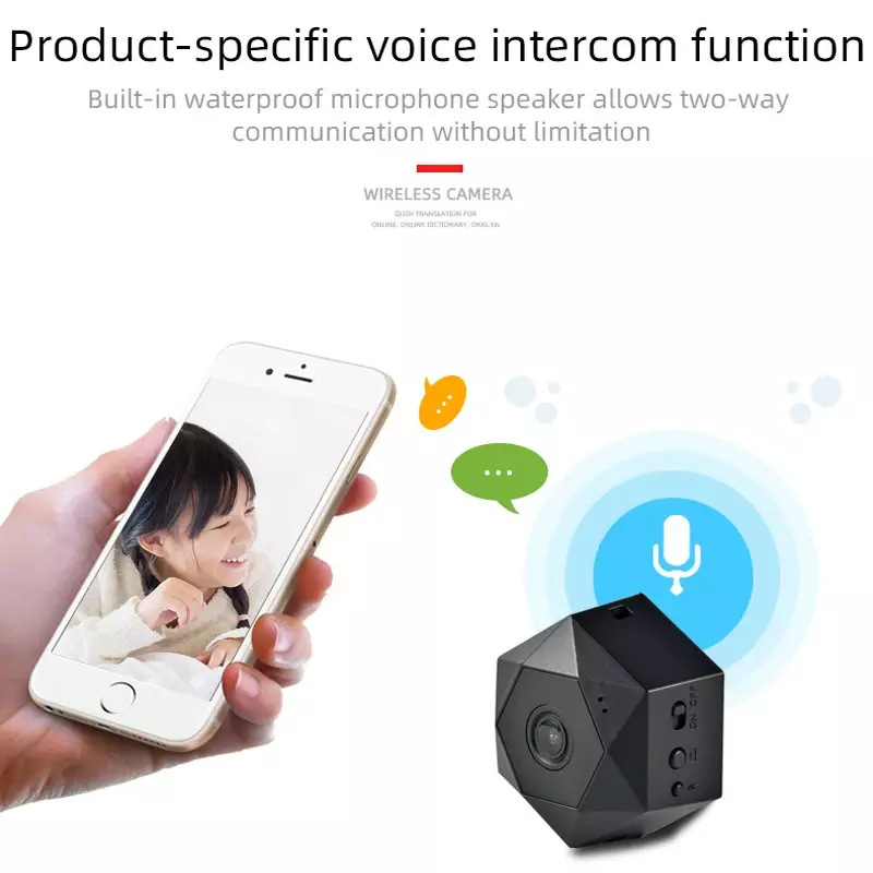 WD01 Wireless Network Monitoring Home Camera View Home Safety Monitoring Infrared Night Vision Mobile Phone Connection Real time