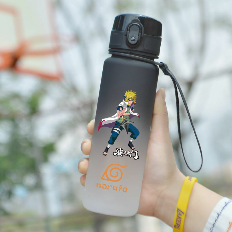 Anime Naruto Kakashi Sasuke Water Bottle 560ml 1000ml High Capacity Plastic Drinking Cup Portable Sports Water Bottle Boy Girl
