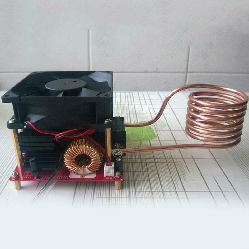 Placa de calentamiento por inducción ZVS de 1000W, Kit de placa calefactora, tubo de bobina de bajo voltaje, módulo de fuente de alimentación