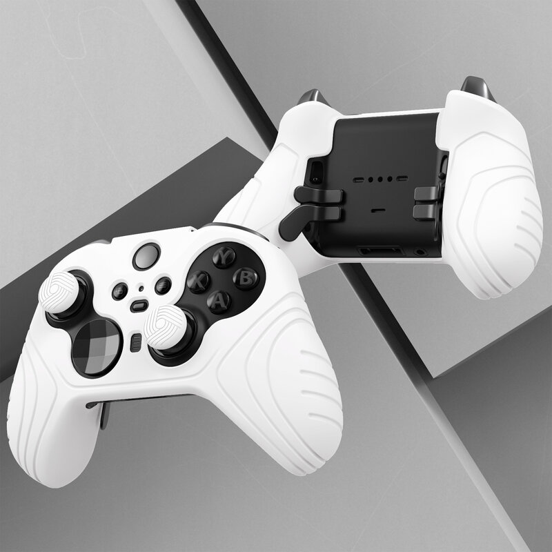Playbio الساموراي الطبعة مكافحة زلة قبضة سيليكون لينة الحال بالنسبة Xbox النخبة وحدة تحكم لاسلكية سلسلة 2 واط/الإبهام قبضة قبعات
