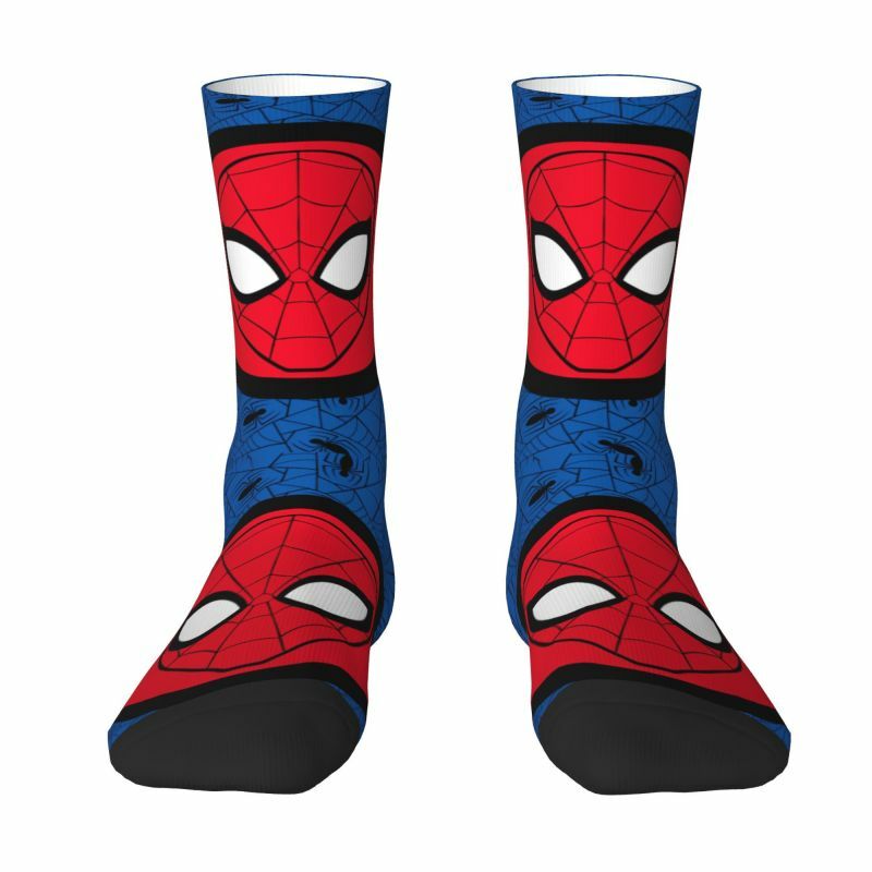 Spider-Man Head Logo Crew Calcetines Unisex Cool Primavera Verano Otoño Invierno calcetines de vestir