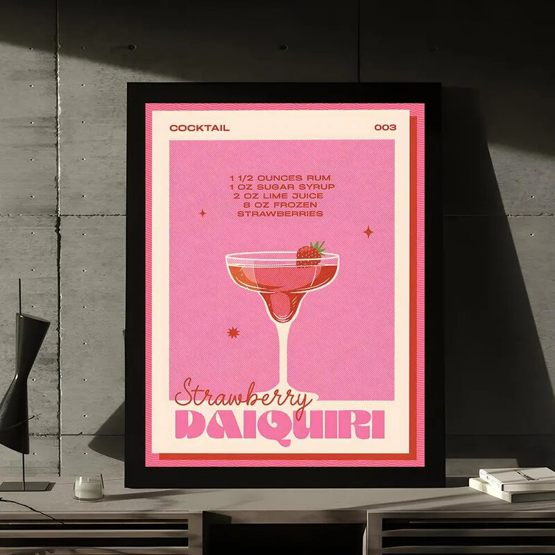 Красочные Коктейльные питьевые плакаты из крафт-бумаги принты винтажная домашняя комната кафе бар искусство настенный Декор Картина в эстетике