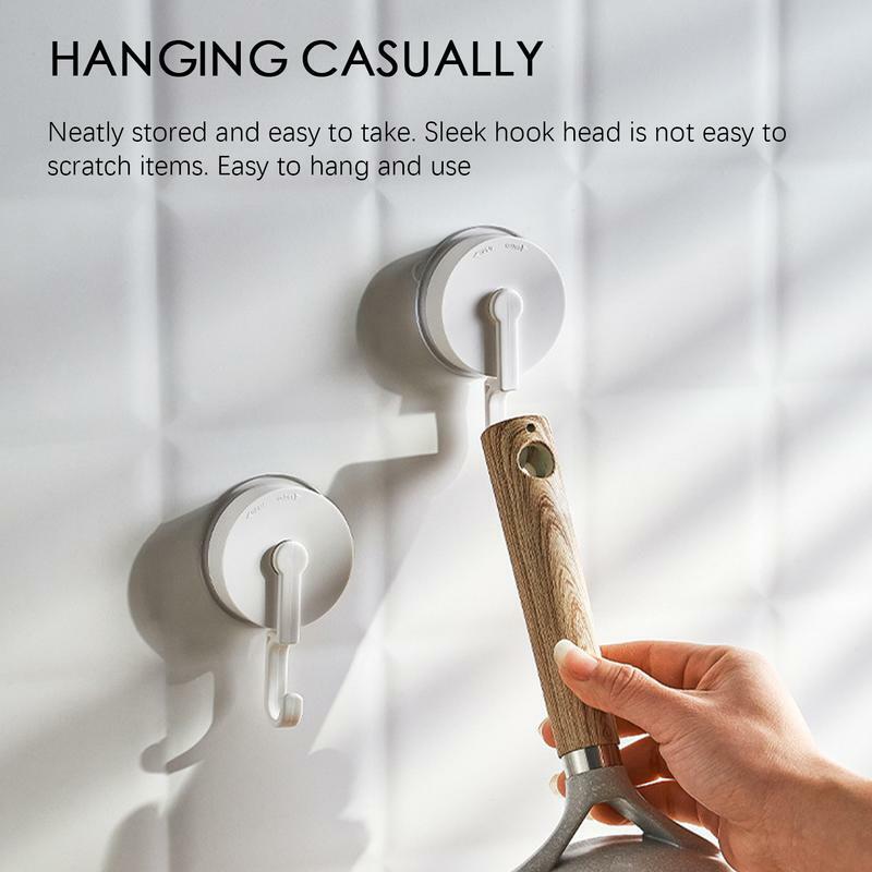 Strong Vacuum Suction Cup Hooks Punch-free Robe Hook Reusable Towel Holder For Kitchen Bathroom Home Accessories