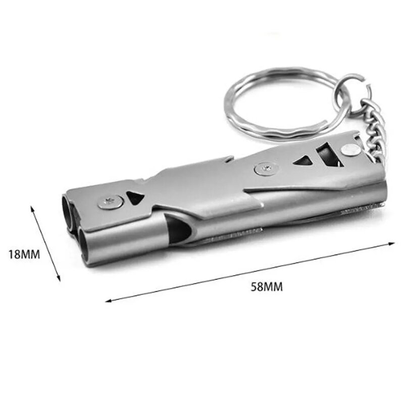 180 High Decibels Whistle Aluminum Alloy Outdoor Survival Practical Whistle Portable Camping Hiking Sports Cheerleading Whistle