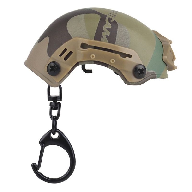 Mini Fast Helmet Keychain Hiking Camping Bottle Cap Opener Decrowner Dummy Helmet Shaped Toy Decoration Gift Outdoor Tool