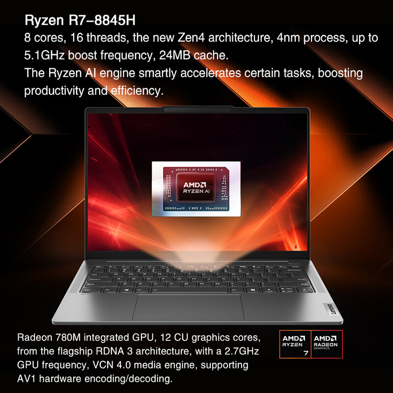 Lenovo Xiaoxin Pro 14 125 Laptop Intel Ultra 5 9 185h 2,8 h und Ryzen R7-8845H RAM 16/32GB SSD 1TB 14 "Zoll 120 k Hz Notebook