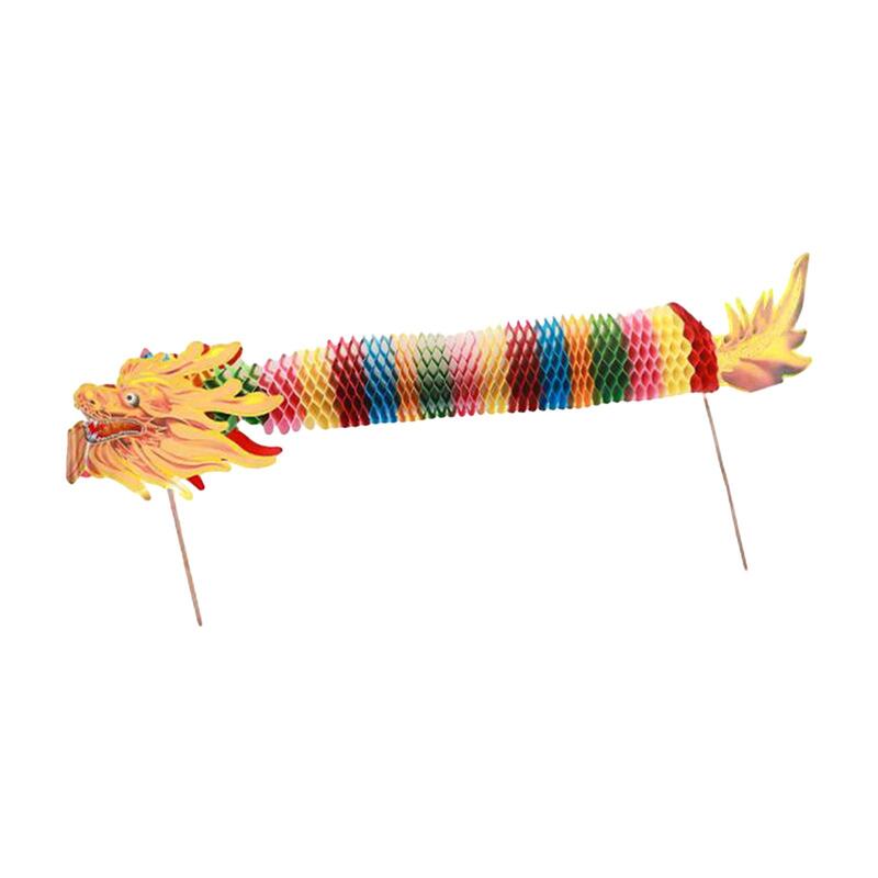 Chinese New Year Paper Dragon Decoration, Chinese Paper Dragon Hanging Garland Crafts Handheld Chinese Dragon Toys for Kids