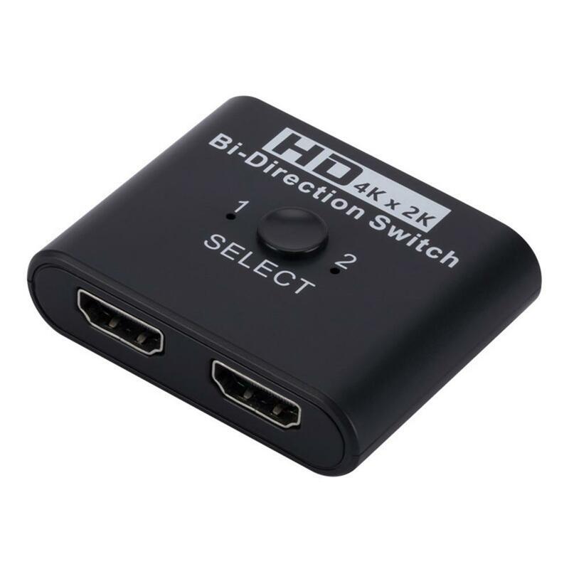 สวิตช์ HDMI 4K 2 in 1 out/ 1 IN 2 OUT, ตัวแยกสวิตช์ที่เข้ากันได้กับ HDMI สำหรับกล่อง PS4/3 TV 1x อะแดปเตอร์สลับ2/2x1