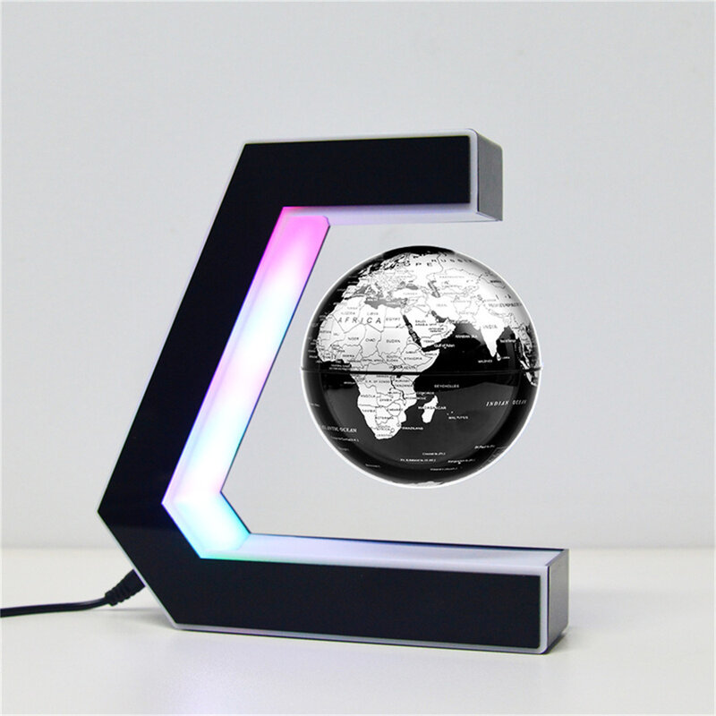 Globo de levitação magnética com luz LED, mapa mundial flutuante, escritório em casa, decoração de mesa do quarto, presente para pai filhos e amigo