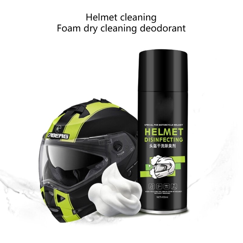 Limpiador casco motocicleta 450ml, cuidado pulido protector para vehículo, casco