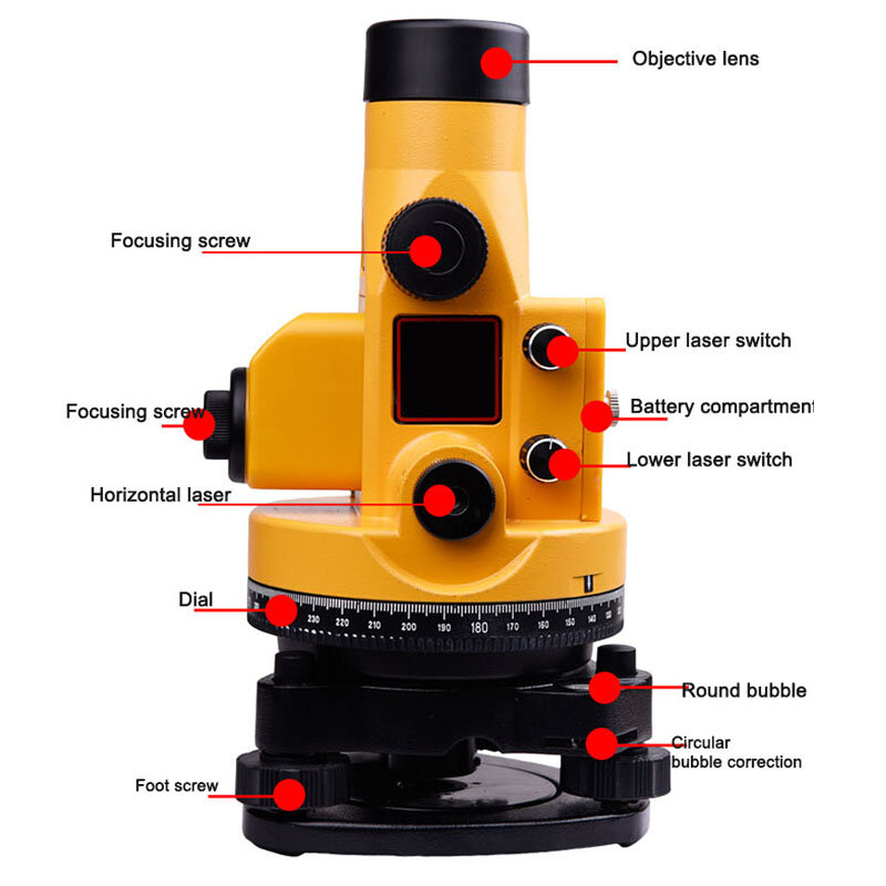 JC300 Laser Vertical Alignment Instrument With Tripod High Precision Measuring Tool Apply To High-Rise Building Mine Engineering