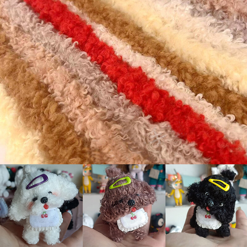 Soft Felt Strip Fur Dolls, Plush Twist Stick, DIY Doll House, Toy Dog, Gift Decor, Acessórios de costura coloridos, 1m