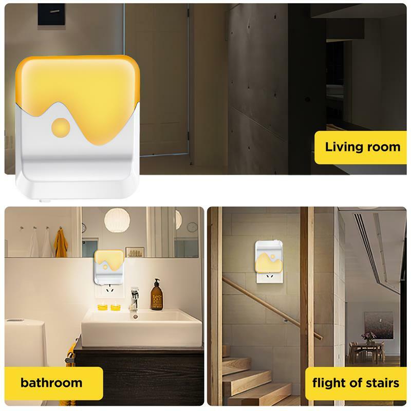 Luz Nocturna LED regulable con enchufe para bebé y niño, lámpara de pared con Sensor de brillo ajustable, para pasillo y habitación