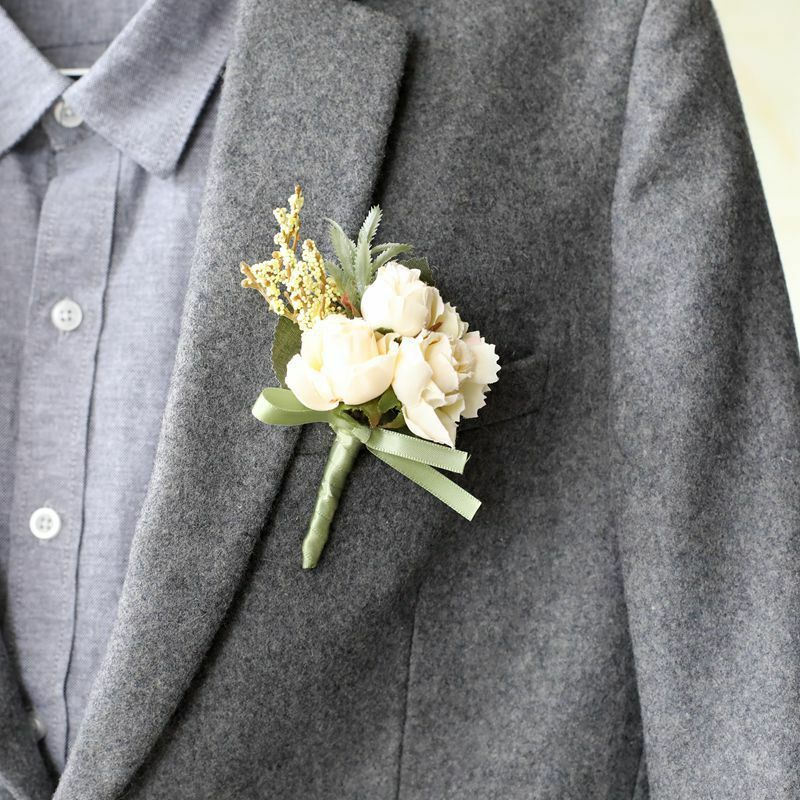 YO CHO бутоньерка Свадебная Мужская брошь булавки свадебный браслет для девочек Шелковый цветок розы вечерние Выпускной свадебный бутоньерка