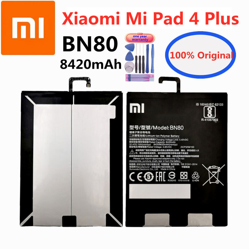 Mới 100% Orginal Pin Máy Tính Bảng BM60 BM61 BM62 BN60 BN80 Dành Cho Xiaomi Miếng Lót 1 2 3 4 Plus Mipad 1 2 3 4 5 Mipad3 Mipad4 Pin
