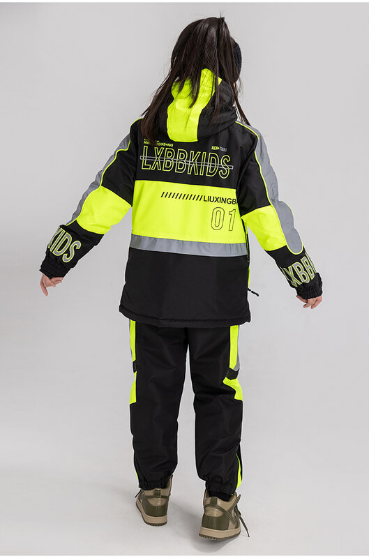 Combinaison de Ski imperméable et chaude pour enfant, ensemble veste et pantalon de neige, pour fille et garçon, hiver