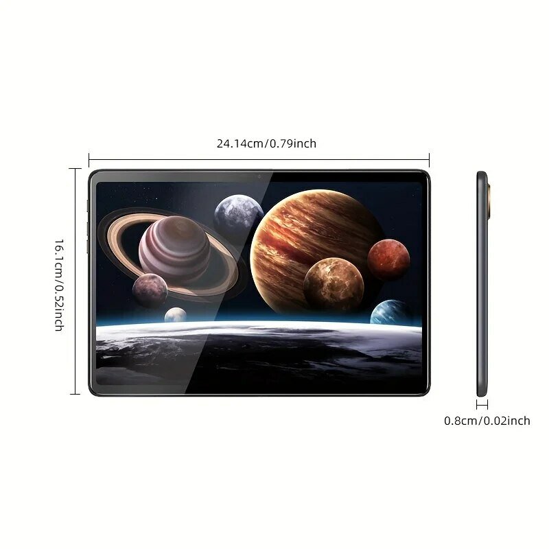 Kinstone 10.1 Tablet 6000Mah Batterij Tablet Pc Android 12 Tablet Ips Hd + Display Google Gms Gecertificeerde Wi-Fi Tablet Dual Camera