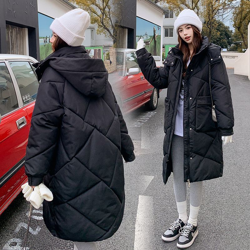 Piumino da donna coreano piumino addensato cappotti di piume giacca da donna piumino lungo allentato piumino invernale da donna