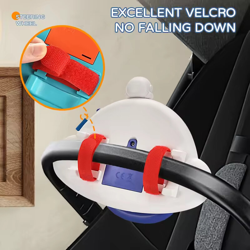 Cochecito eléctrico multifuncional para niños, volante simulado, juguetes educativos cognitivos de tráfico para niños pequeños