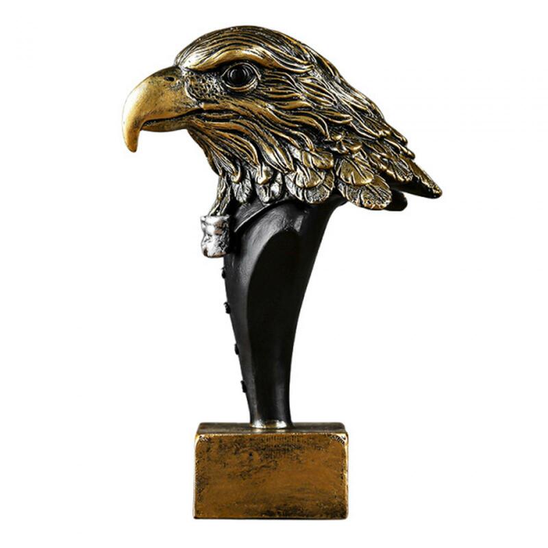Resina Águia Estátua para Home Decor, Arte Colecionável, Adorno, Pássaro Estátua, Esculturas para Banheiro, Mesa, Escritório, Estante