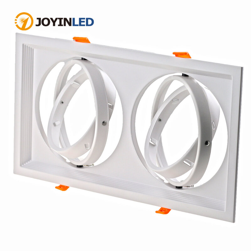 Rotatable downlight incorporado luzes do ponto lâmpada teto ar111 base lâmpadas de ponto suporte quadro montagem para iluminação em casa