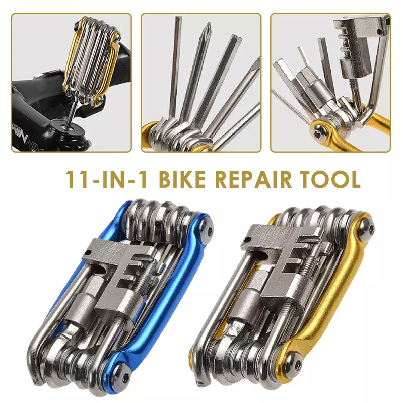 Набор инструментов для ремонта велосипеда, комплект инструментов из цветного алюминиевого сплава для ремонта горных велосипедов с цепным резаком