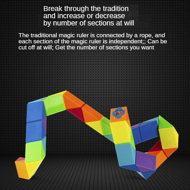 Dingsheng 24 und 36 48 60 72 Segmente Magie Regel Schlange multi-farbe 3d puzzle zappeln gam Fidge Cube twist Wandelbare Kid Puzzl