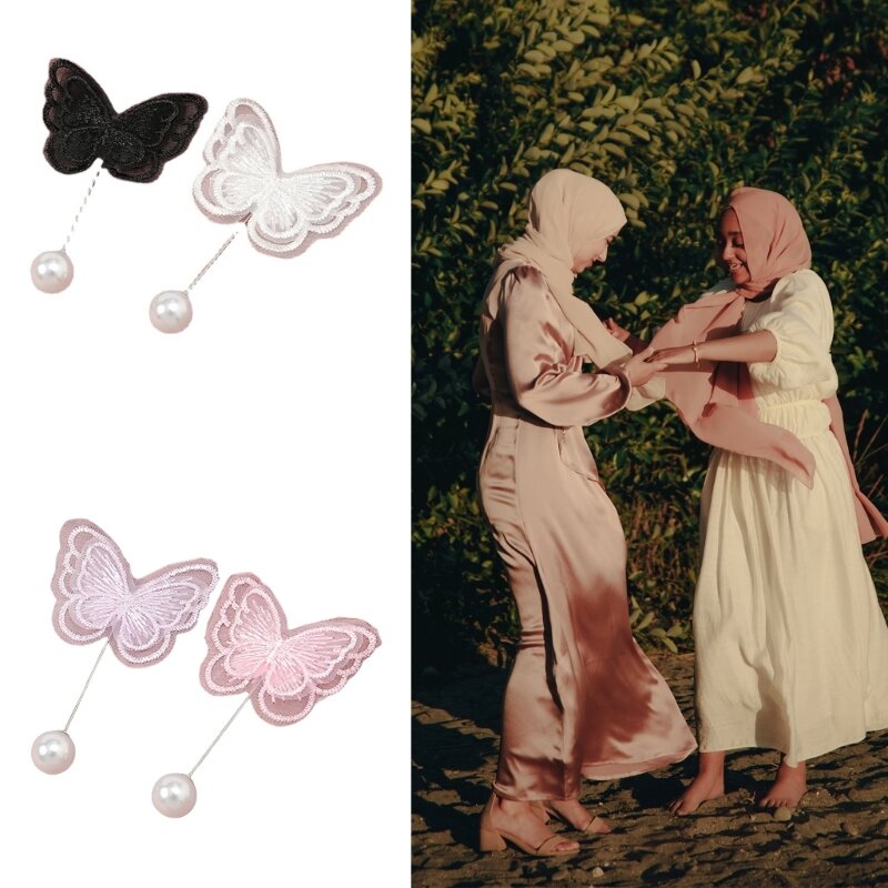 2 pinos segurança borboleta para roupas, broche cintura, broche borboleta, cachecol, lapela, broche para mulheres