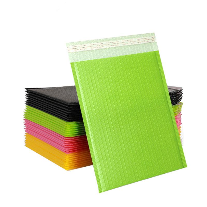 폴리 버블 메일러 셀프 씰 패딩 봉투 선물 가방, 다채로운 포장 봉투, 책용 봉투 가방, 로트당 10 개