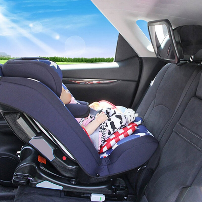 360 도 조정 가능한 비산 방지 아기 자동차 뒷좌석 백미러, 유아 케어 자동차 인테리어 액세서리