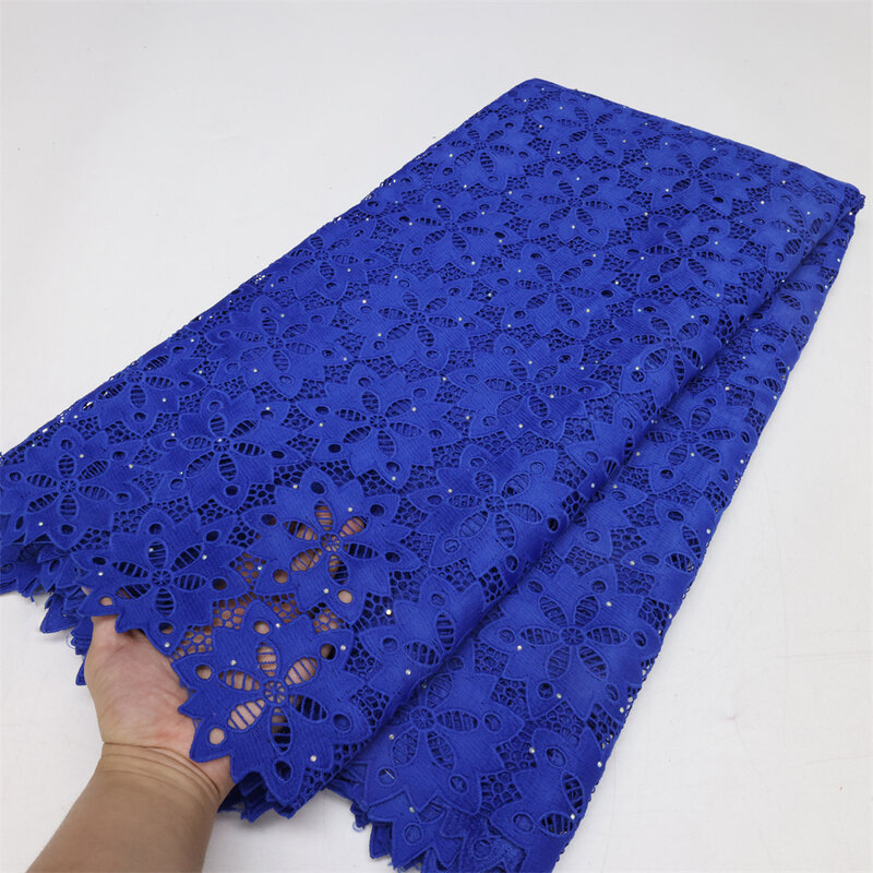 Nigerian Lace Fabrics 2023 High Quality Lace African Lace Fabric Stone French Guipure Cord Lace Fabric For Party Sewing LY1967