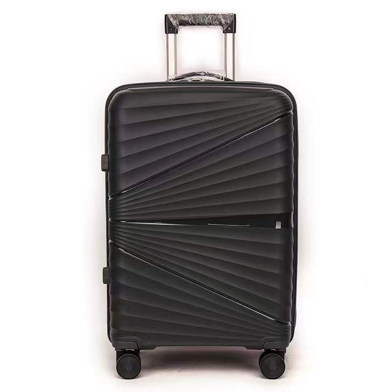 Pp spinner-リジッドラゲッジトロリー,タッチスクリーン用3ピーススーツケースセット
