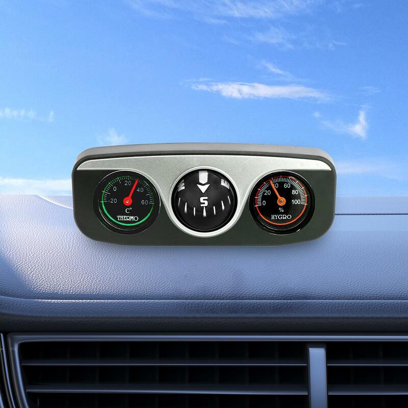 Car Dashboard Compasses Vehicles Navigation Compass Vehicle Thermometer