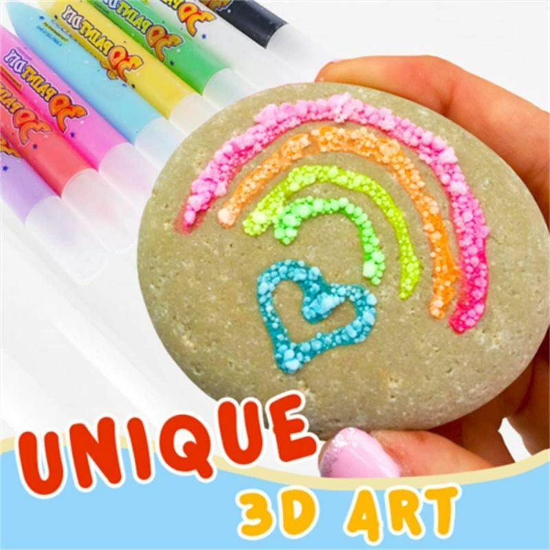 Pensil cat air DIY pena gelembung lukisan Popcorn pena katun buatan tangan 3D lukisan dapat dicetak untuk hadiah anak-anak untuk ulang tahun