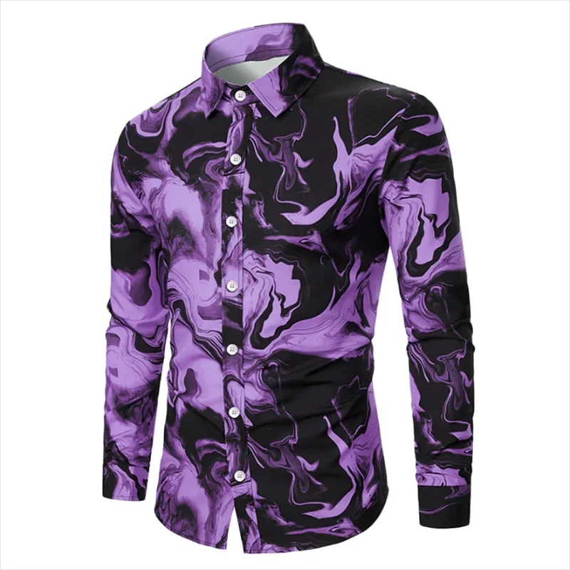Camisa de moda de lujo para hombre, camisa con diseño de diseñador, rosa, rojo, azul, HD, suave y cómoda, talla grande, 2024