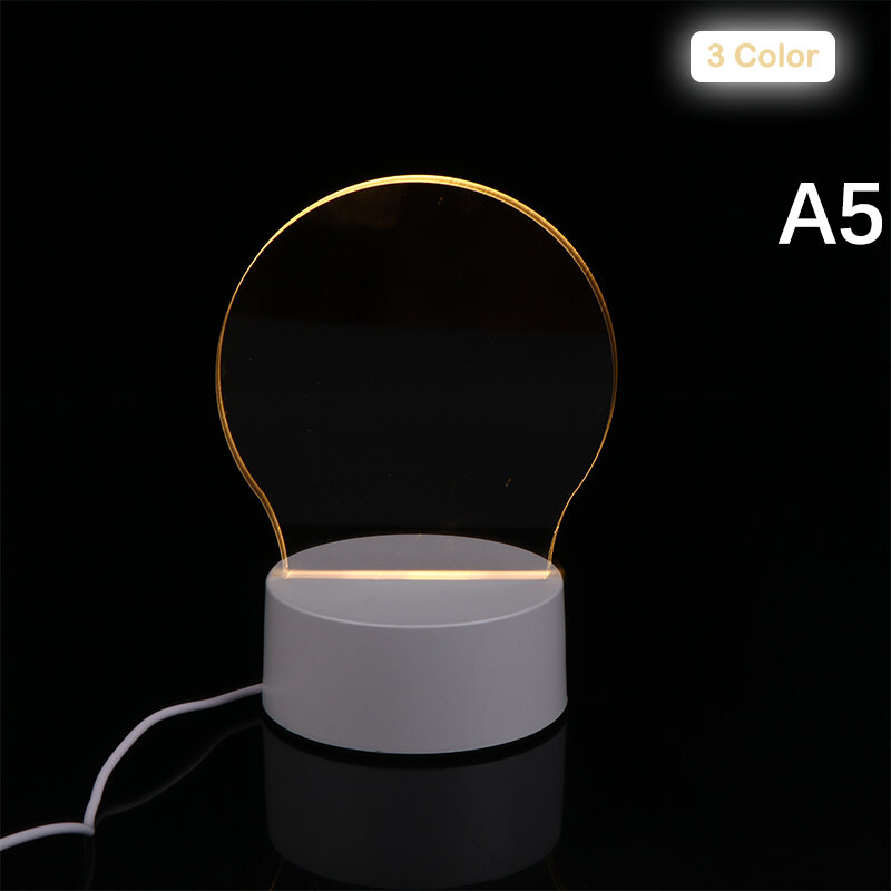 Mensagem regravável LED com caneta USB Power Night Lamp Home Holiday Gift para crianças