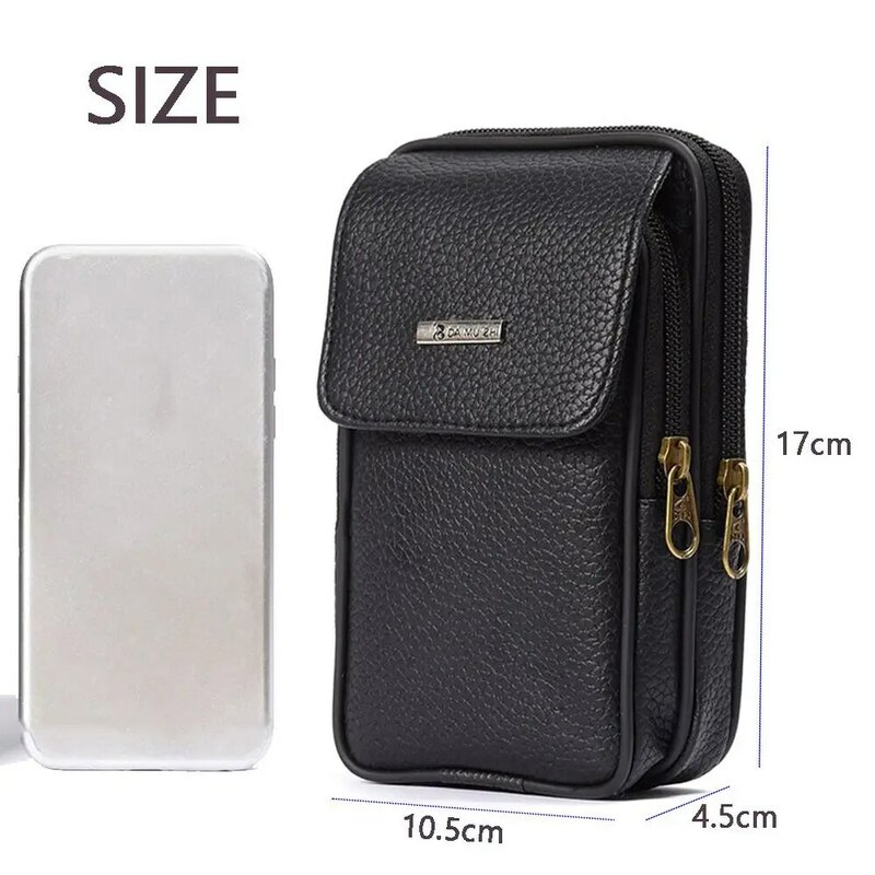 Casual Travel Waist Belt Bag Small Waist Bag PU Leather Phone Pouch Bum Belt Pack