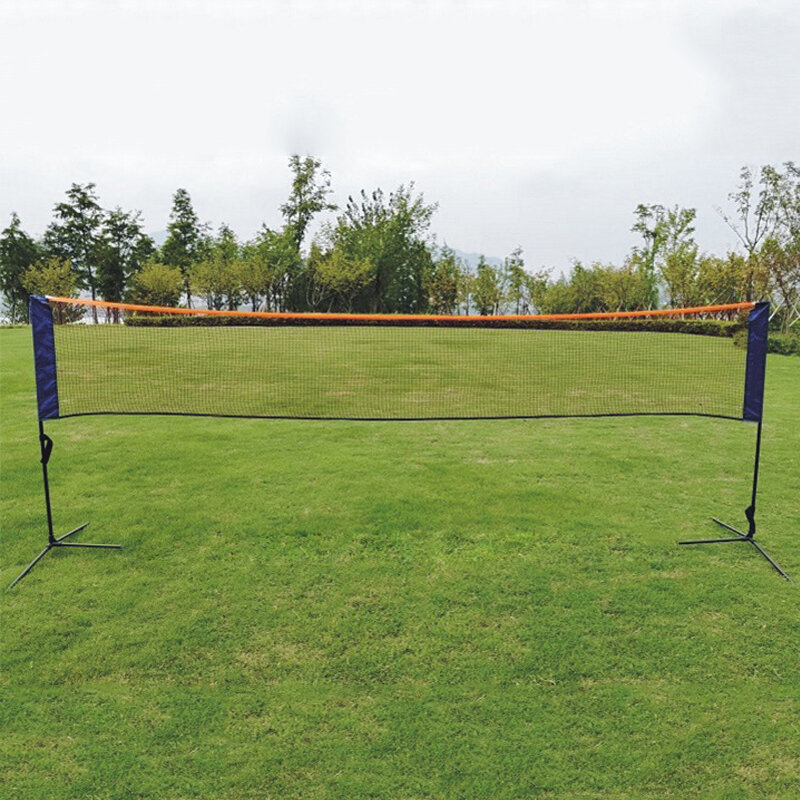 6,1 м Складные портативные теннисные стойки для бадминтона с регулируемой высотой сетки, профессиональная тренировочная сетка для тенниса, волейбола, футбола