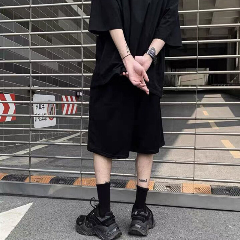 Baggy Shorts für Frauen Unisex coole Streetwear koreanische Mode solide weibliche Freizeit sportlich weites Bein Harajuku ins Sommer weit verbreitet