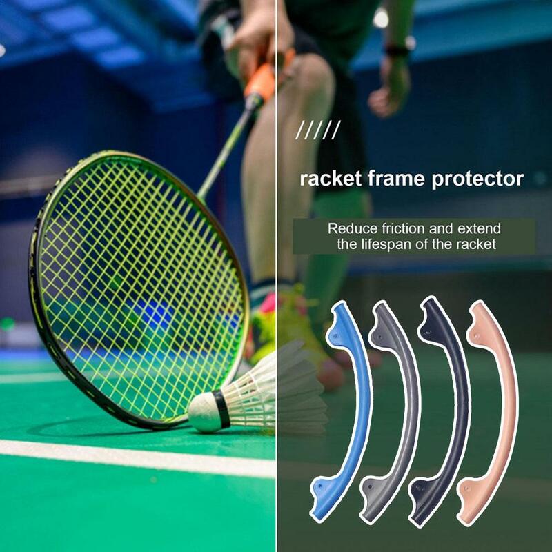 Protector de raqueta de bádminton, absorción de golpes en forma de U, rendimiento mejorado, marco frontal, cabeza curvada, manga de protección