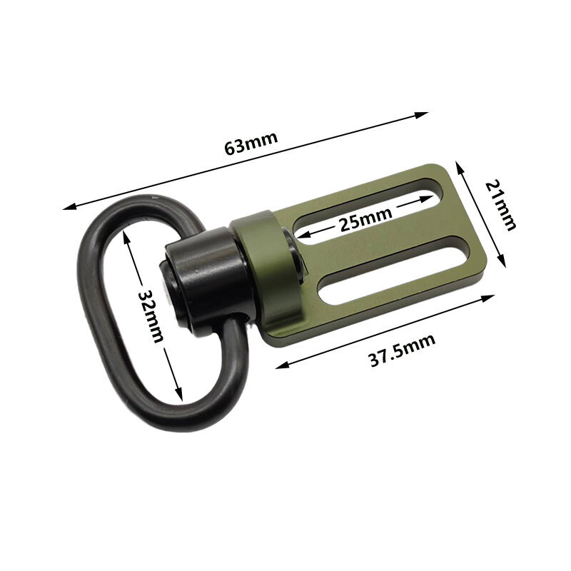 Metall CNC QD Doppel-punkt Funktion Seil zu Einzelnen-punkt Funktion Seil Adapter 1'' Tragbare Schneller Schalter