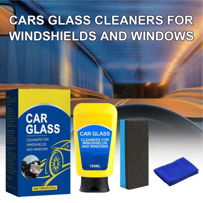 Detergente per vetri Auto detergenti per vetri Auto per la rimozione delle macchie e antiappannamento detergente antiappannamento per la pulizia del vetro ad azione rapida con spugna
