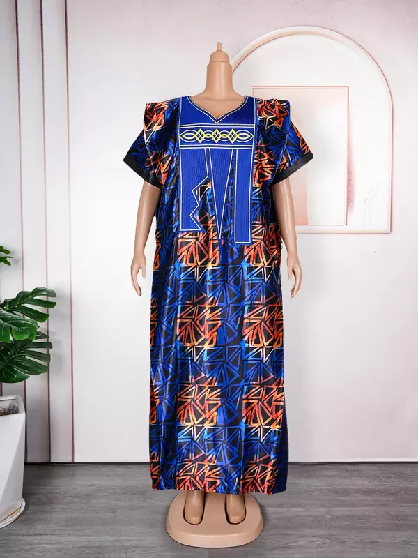 2024 gaun Afrika untuk wanita elegan mode Muslim Abaya Boubou Dashiki Ankara pakaian gaun malam Kaftan Abaya jubah Dubai