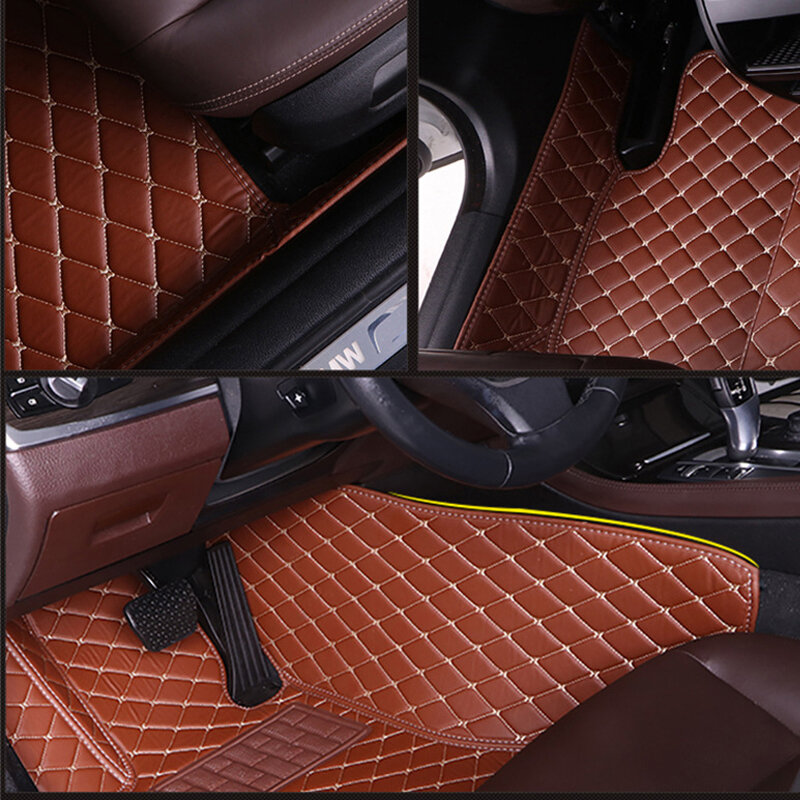 Car Floor Mats For Mazda3 Mazda 3 BK 2004~2009 Auto Rugs Durable Waterproof Carpet Luxury Leather Mat Full Set Car Accessories
